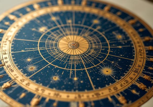 18th Century Celestial map showing constellations and planetary paths